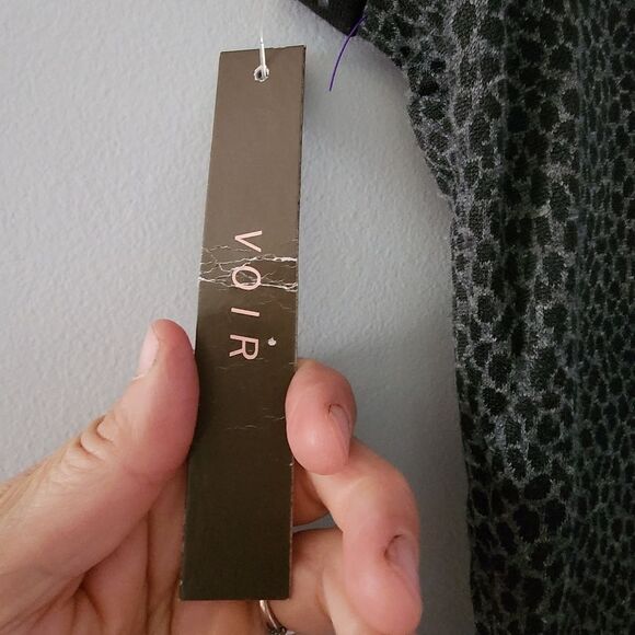 Voir Voir Black Trim Knee Length Sleeveless Side Zip Sheath Dress Size 8 NWT - Picture 4 of 8